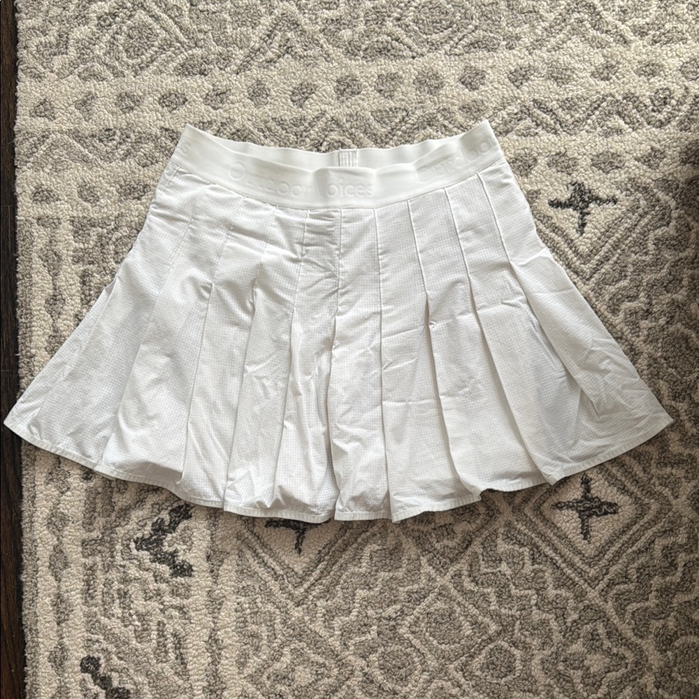 Outdoor Voices White Pleated Tennis Skort